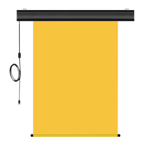 Motorized Photo Backdrop with IR Wireless Remote 36" x 48" - Yellow with Black Casing - All Things Identification