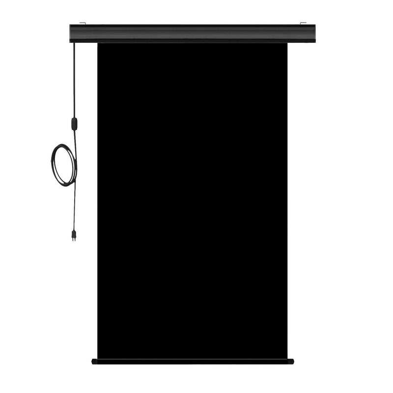 Motorized Photo Backdrop 48" x 84" - Black with Black Casing - All Things Identification