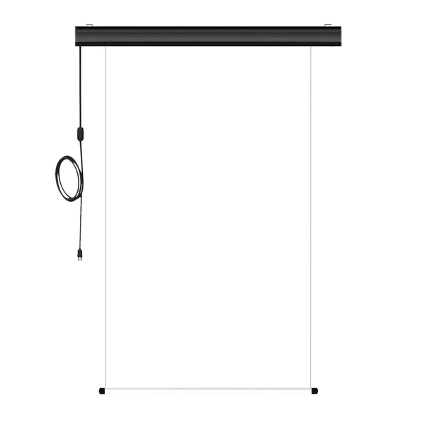 Motorized Photo Backdrop 48" x 84" - White with Black Casing - All Things Identification