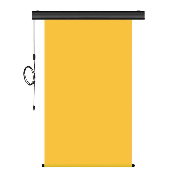 Motorized Photo Backdrop 48" x 84" - Yellow with Black Casing - All Things Identification