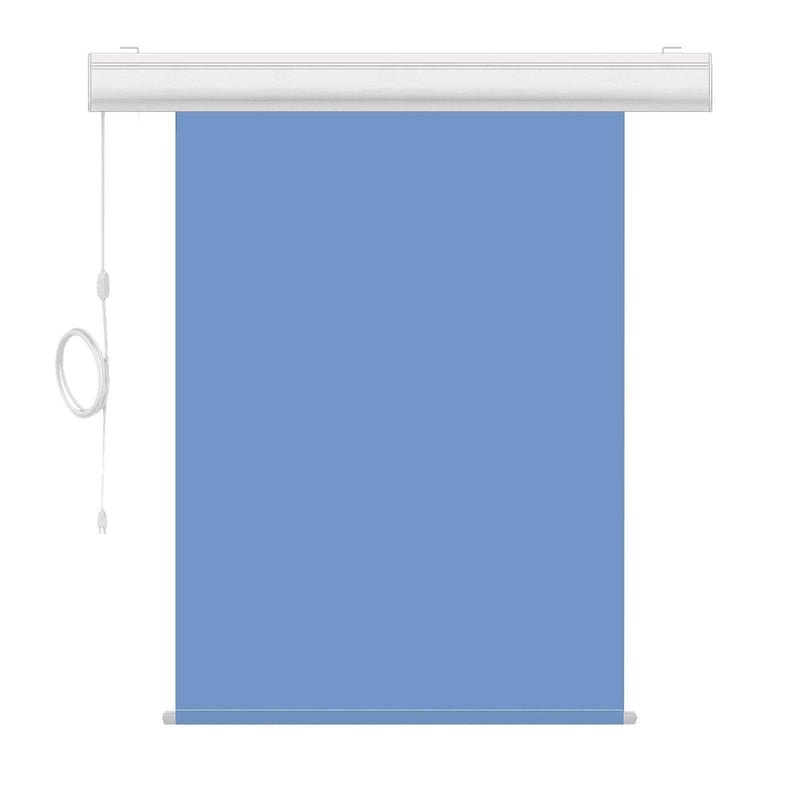 Motorized Photo Backdrop with IR Wireless Remote 36" x 48" - Light Blue with White Casing - All Things Identification