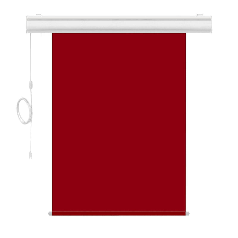 Motorized Photo Backdrop 36" x 48" - Red with White Casing - All Things Identification