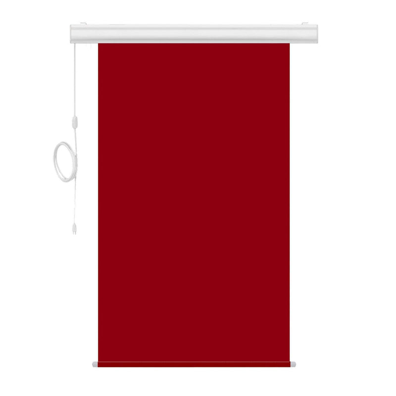 Motorized Photo Backdrop 48" x 84" - Red with White Casing - All Things Identification