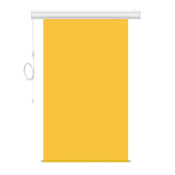 Motorized Photo Backdrop with IR Wireless Remote 48" x 84" - Yellow with White Casing - All Things Identification