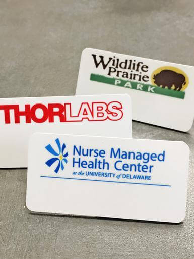 25 - Name Tags - Full Color Plastic (1-1-2"X3") - All Things Identification