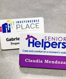 5 - Full Color Plastic Name Tags with customization (2"x3") - All Things Identification