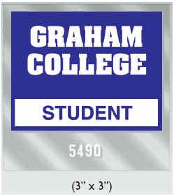 125 - 3 x 3 Custom Window Parking Decal - All Things Identification