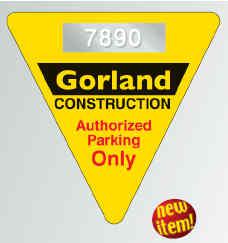125 - Triangle Shape Custom Window Parking Decal - All Things Identification
