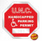 125 - Octagon Shape Custom Window Parking Decal - All Things Identification