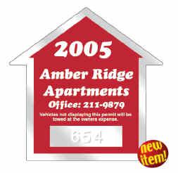 125 - House Shape Custom Window Parking Decal - All Things Identification