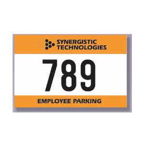125 Custom Bumper Decal Parking Permits 2.25" x 3.50" - All Things Identification
