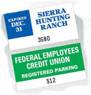 125 Custom Parking Stickers -  2.25" x 4.25" - All Things Identification