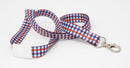 Patriotic Lanyard - USA Plaid design 5/8" 100 Pack