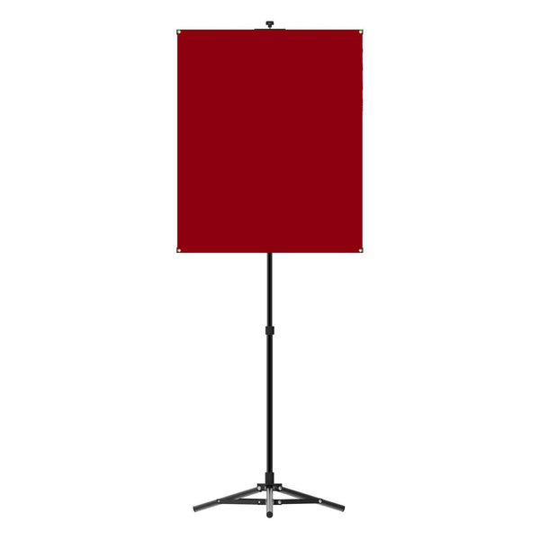 Portable Photo Backdrop Stand with Red Backdrop - All Things Identification