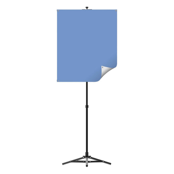 Portable Photo Backdrop Stand with REVERSIBLE White-Light Blue Backdrop - All Things Identification