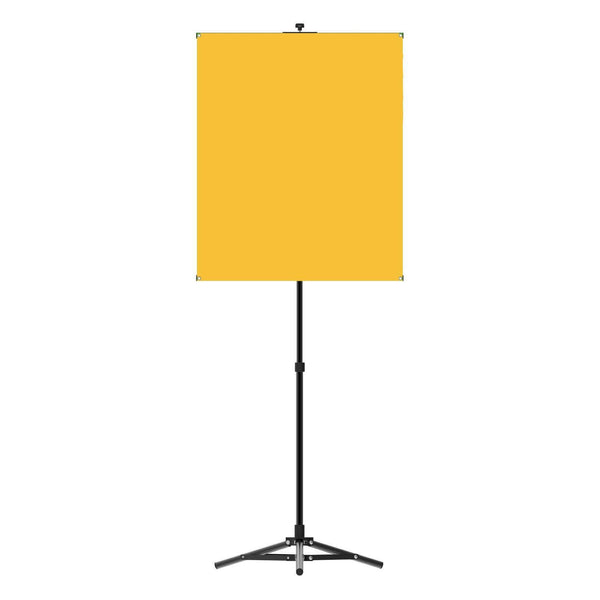 Portable Photo Backdrop Stand with Yellow Backdrop - All Things Identification