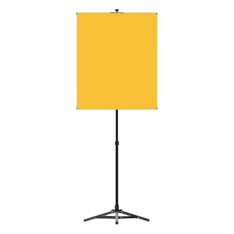 Portable Photo Backdrop Stand with Yellow Backdrop - All Things Identification