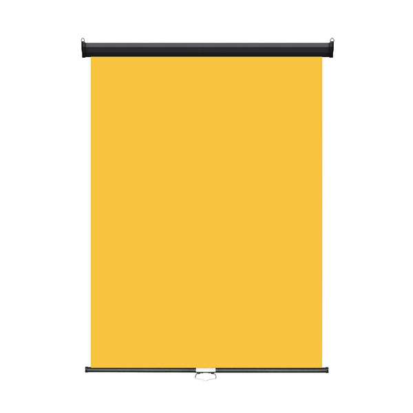 Retractable Photo Backdrop  Black Casing,  36" x 48" - YELLOW - All Things Identification
