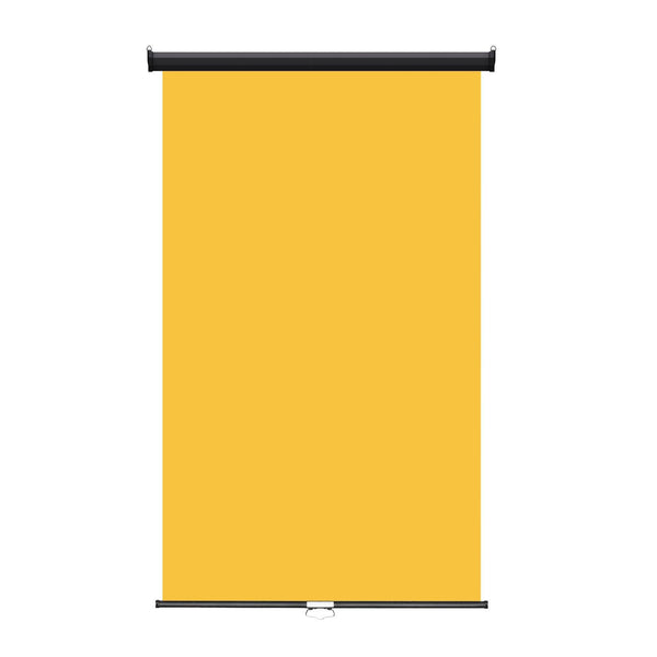 Retractable Photo Backdrop Black Casing,  48" x 84" - YELLOW - All Things Identification