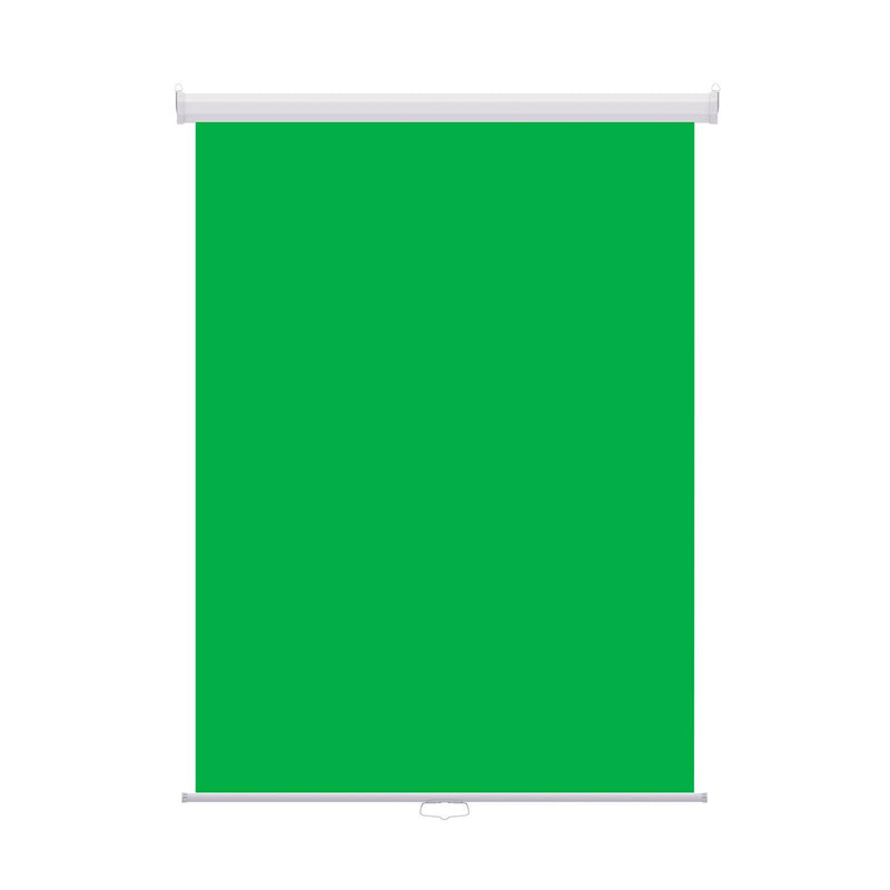 Retractable Photo Backdrop, White Casing, 36" x 48" - GREEN SCREEN - All Things Identification