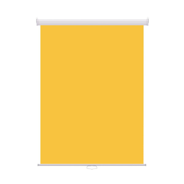 Retractable Photo Backdrop White Casing,  36" x 48" - YELLOW - All Things Identification