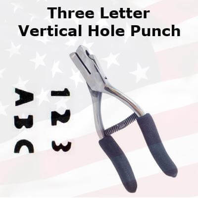 Three Letters - Vertical Number & Letter Hole Punch - All Things Identification