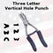 Three Letters - Vertical Number & Letter Hole Punch - All Things Identification