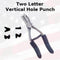 Two Letters - Vertical Number & Letter Hole Punch 2-V-Ticket - All Things Identification